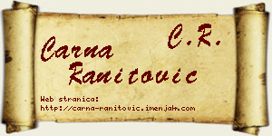 Čarna Ranitović vizit kartica